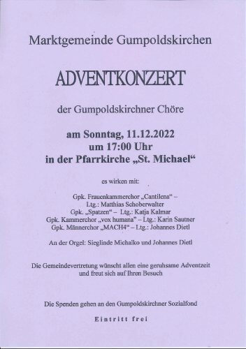 Adventkonzert der Gumpoldskirchner Chöre